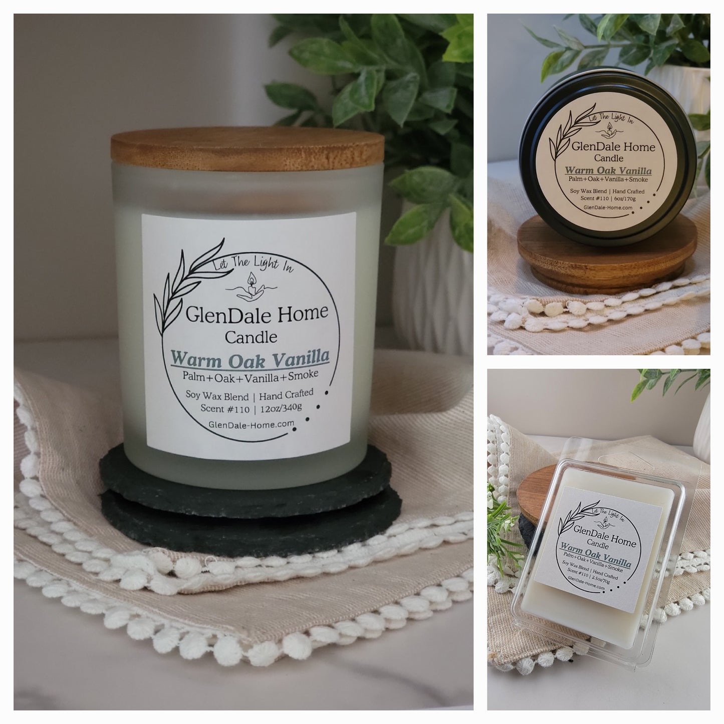 The Warm Oak Vanilla Candle