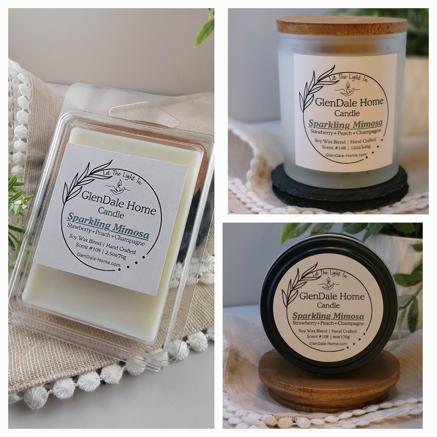 Sparklilng Mimosa Candle